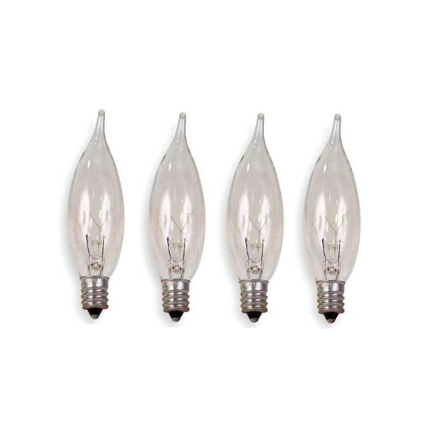 GE Crystal Clear CA Type Candelabra Base 60W 4ct Light Bulbs gallery