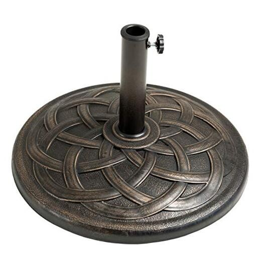 42 lb Heavy Duty Round Base Stand Weight for Outdoor Patio Market 42lb Bronze gallery