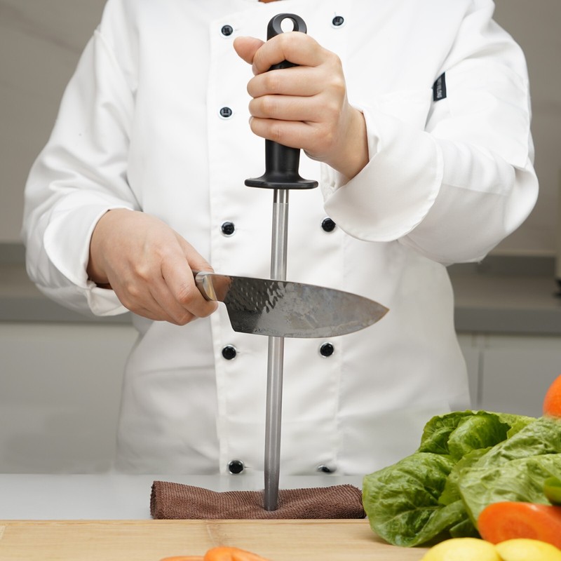 Professional Kitchen Knife Sharpening Honing Steel Sharpener Rod Restore Blade gallery