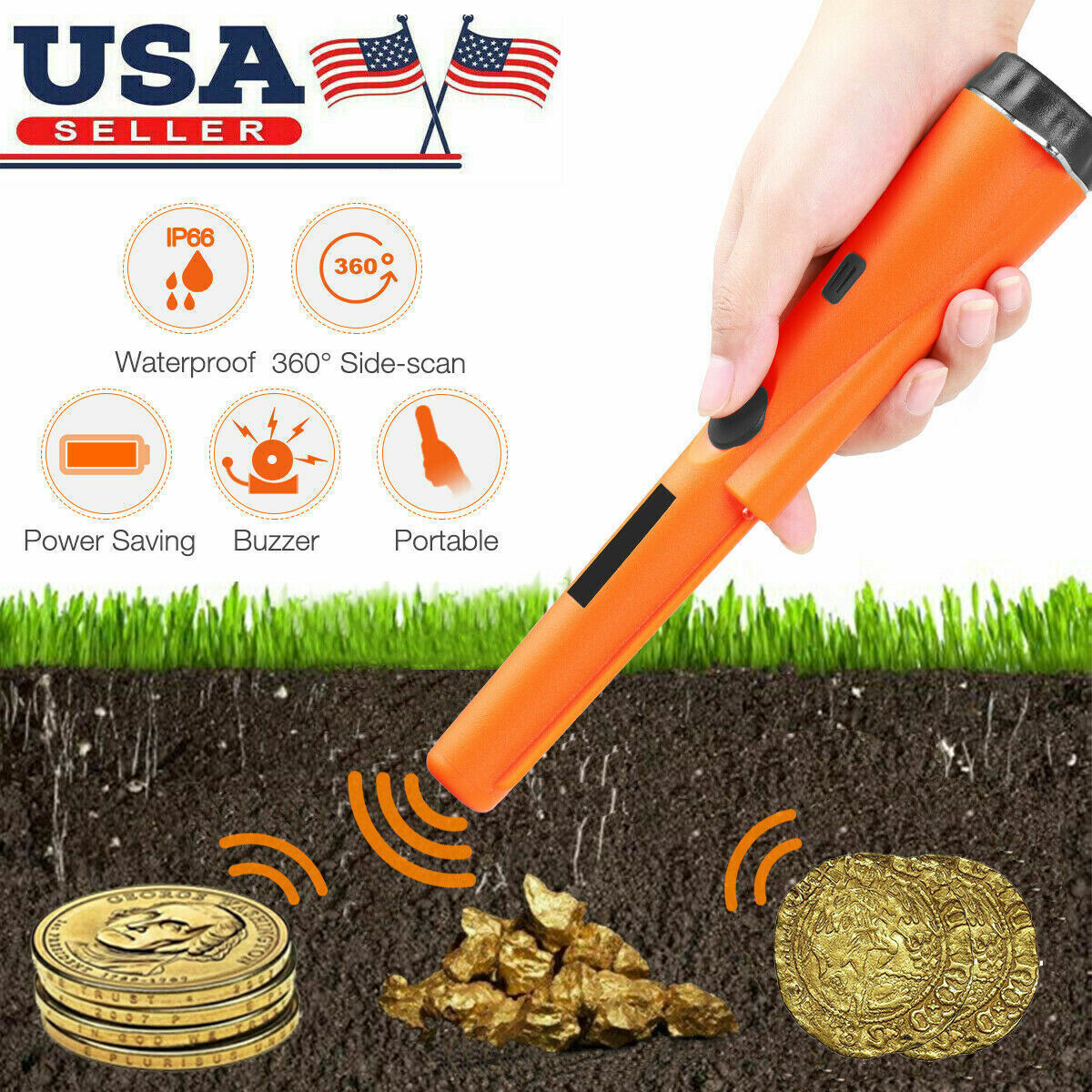 Metal Detector Gold Digger Hunter Sensitive Tester Waterproof gallery