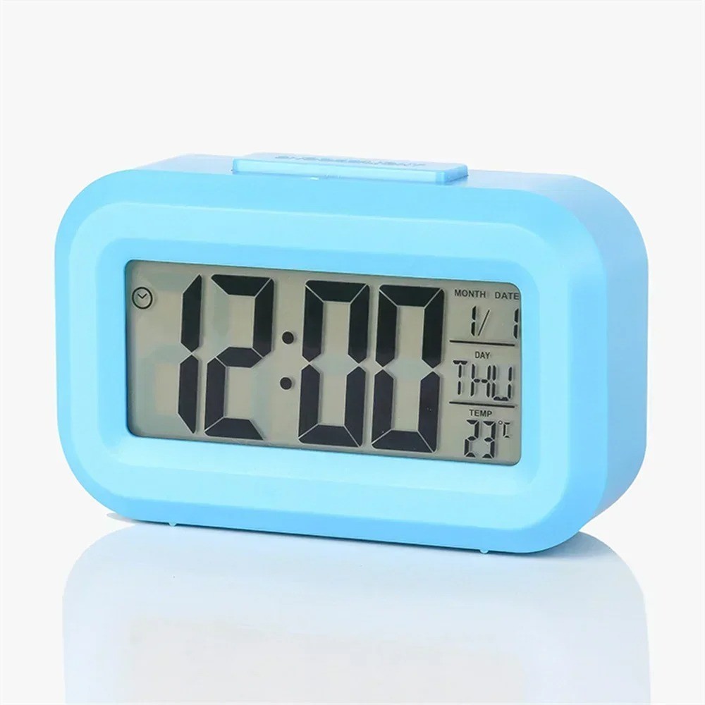 LED Digital Alarm Clock Snooze Backlight Calendar Time Display Table Desktop gallery