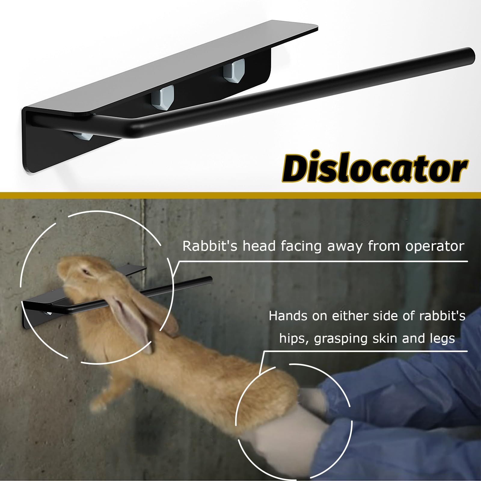 Zelvoro Rabbit Dislocator Skinning Tool Set, Cervical Dislocation Tool, Black gallery