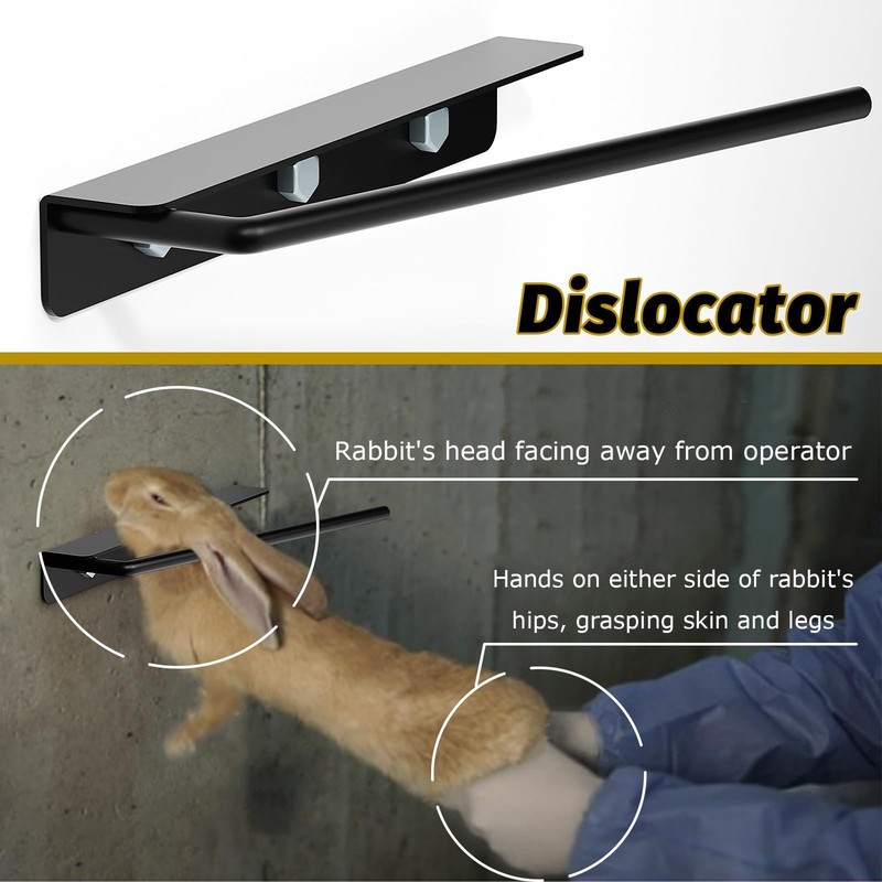 Zelvoro Rabbit Dislocator Skinning Tool Set, Cervical Dislocation Tool, Black gallery