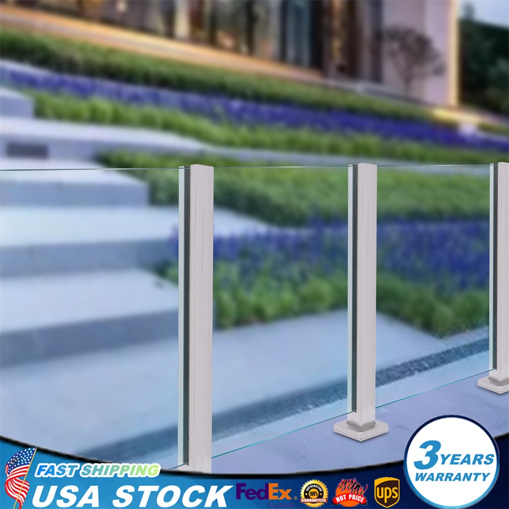 65cm Glass Railing Post Balcony Deck Balustrade Mid Post 304 Stainless Steel gallery