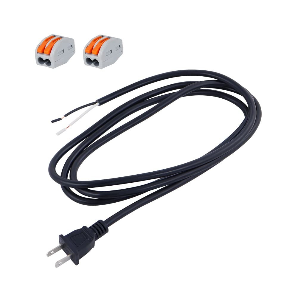 18AWG Power Cord Round Cable 2 Prong Polarized Plug 18 Gauge 120V Power Suppl... gallery