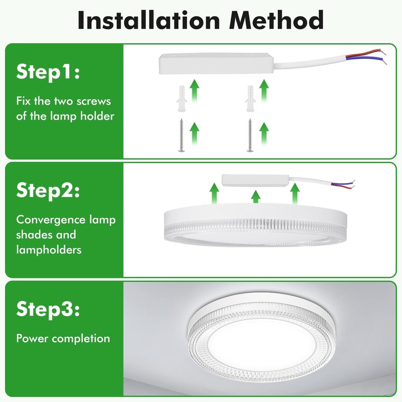 LED Flush Mount Ceiling Light Fixture 7/9/12 In Crystal Circular Ceiling Light gallery