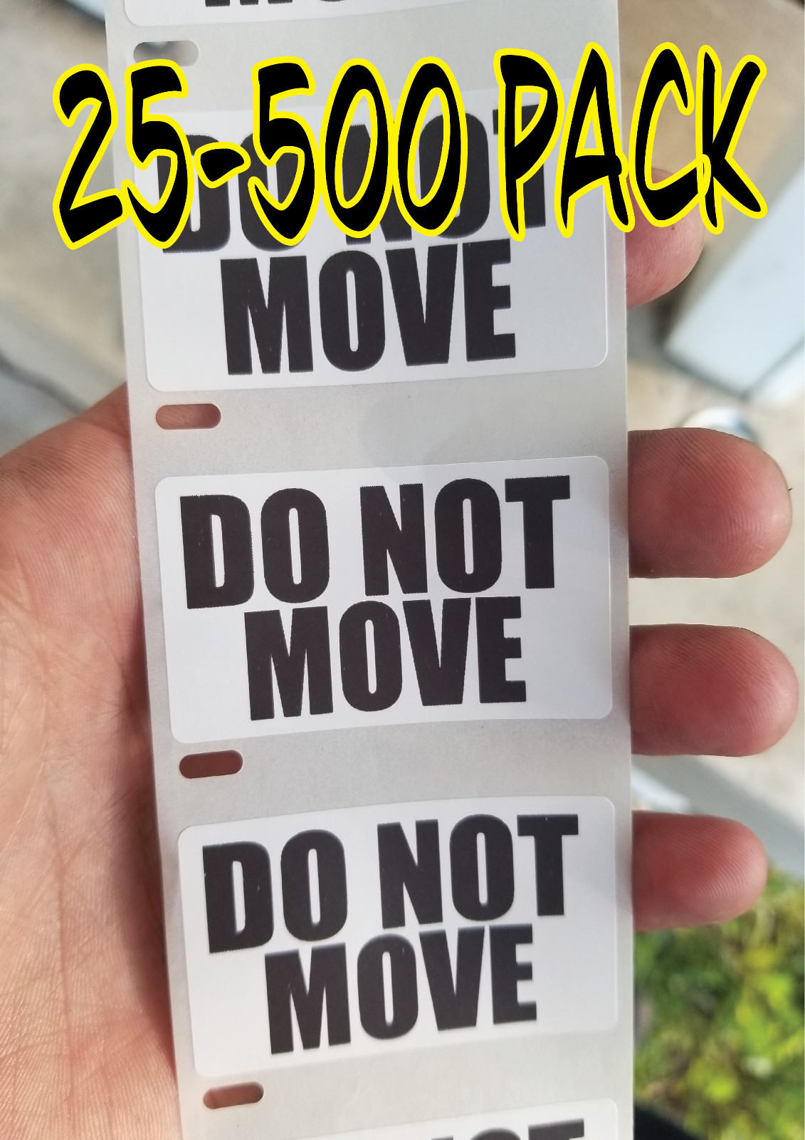 DO NOT MOVE WARNING STICKERS 25-1000 Pack Label decal gag joke decal gallery