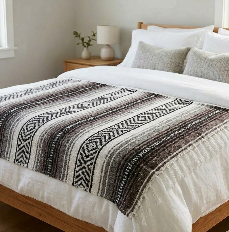 Throw Blanket Authentic Mexican Blanket | Yoga Picnic Beach Home Gift Bed Couch gallery
