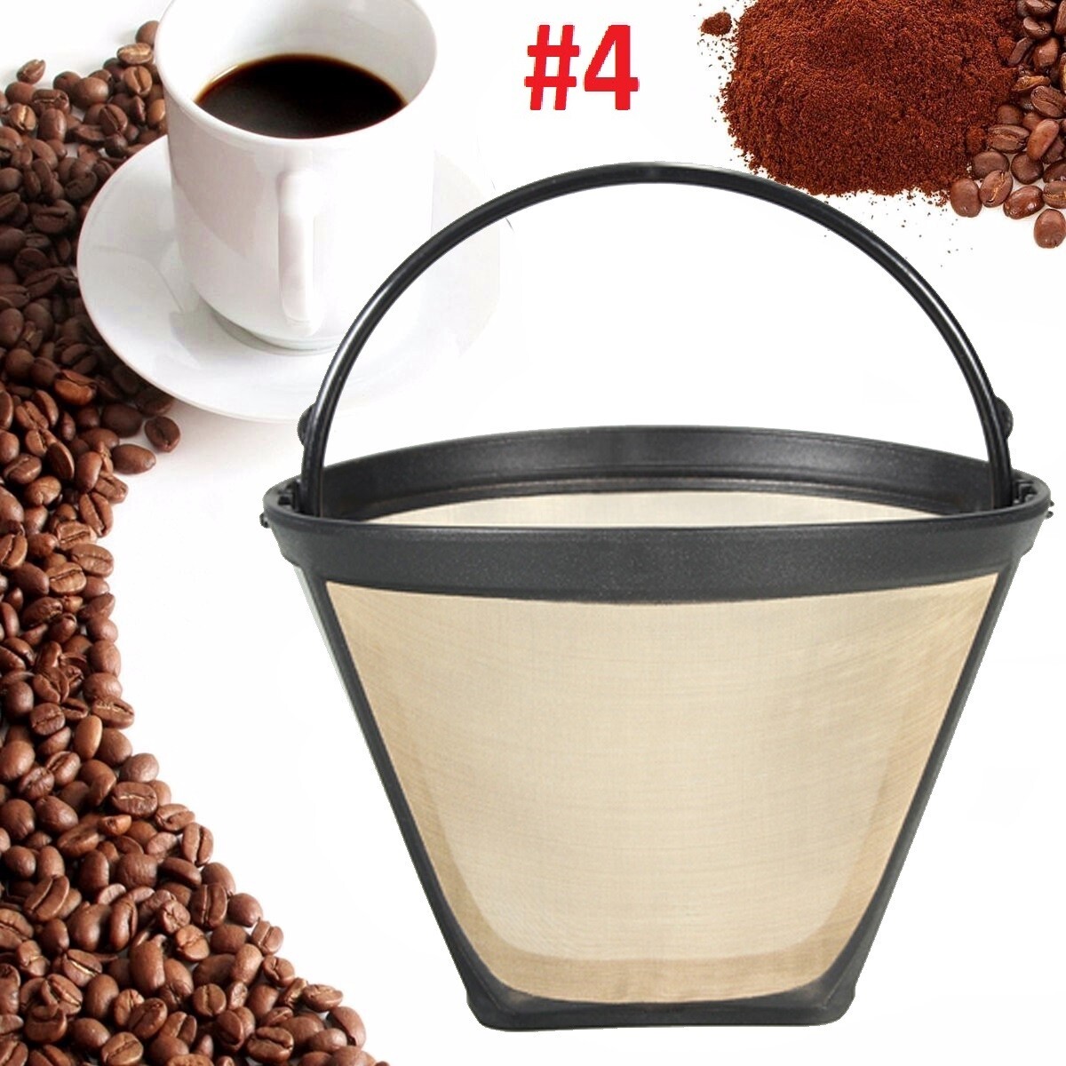 New Reusable #4 Cone Coffee Filter for Cuisinart Makers Premium Filters Direct gallery
