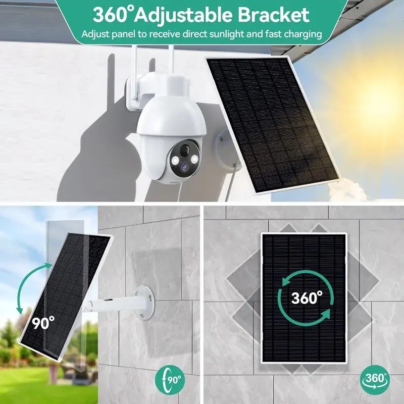 Solar Panel for Ring Spotlight Camera/Stick Up Cam Battery Charger 8W 5V Output gallery