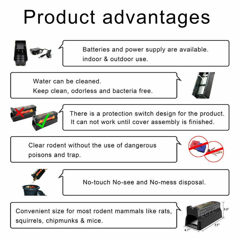 Electronic Mouse Trap Victor Control Rat Killer Pest Electric Rodent Zapper US gallery
