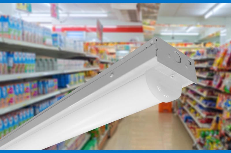 Lighting 4 Ft. LED Linear Strip Light Fixture in 4000K (LS1-10S-UNV-40), White gallery