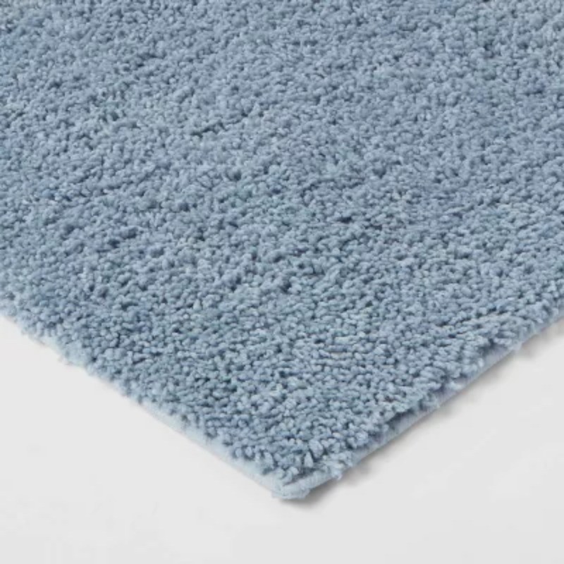 20"x34" Antimicrobial Bath Rug Blue- Threshold™: Machine Washable gallery