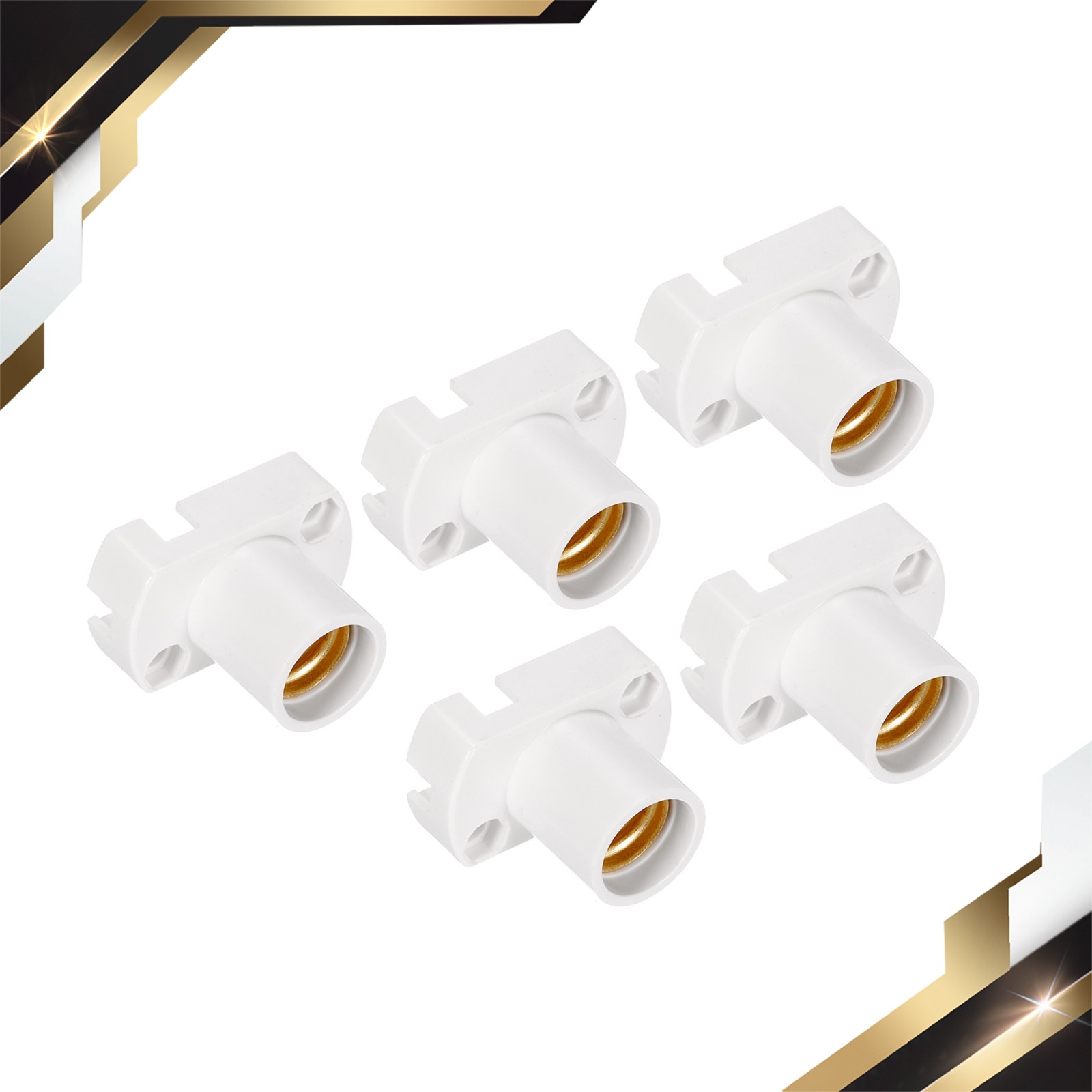 5 Set Screw-In E12 Mini Bulb Holder Light Beads Lamp Bases Socket Circuit White gallery