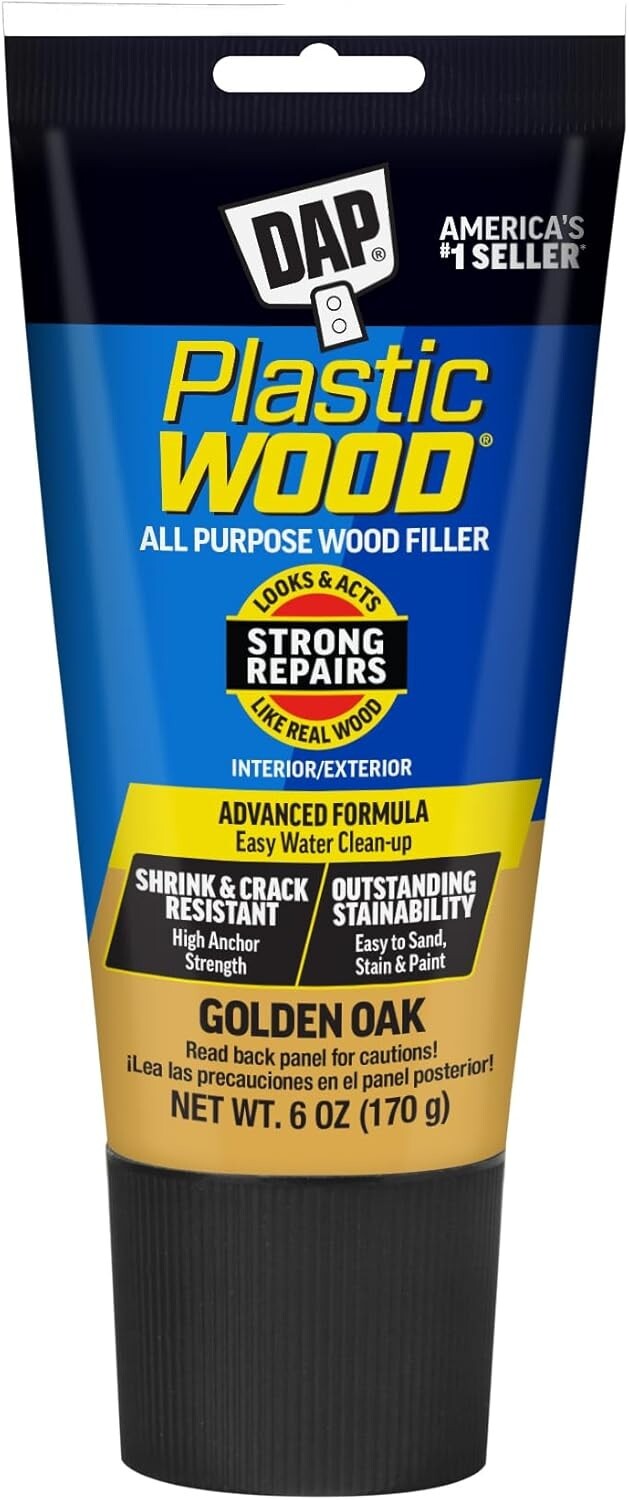 DAP Plastic Wood 6 oz. All Purpose Wood Filler, Sand Stain & Paint - Golden Oak gallery