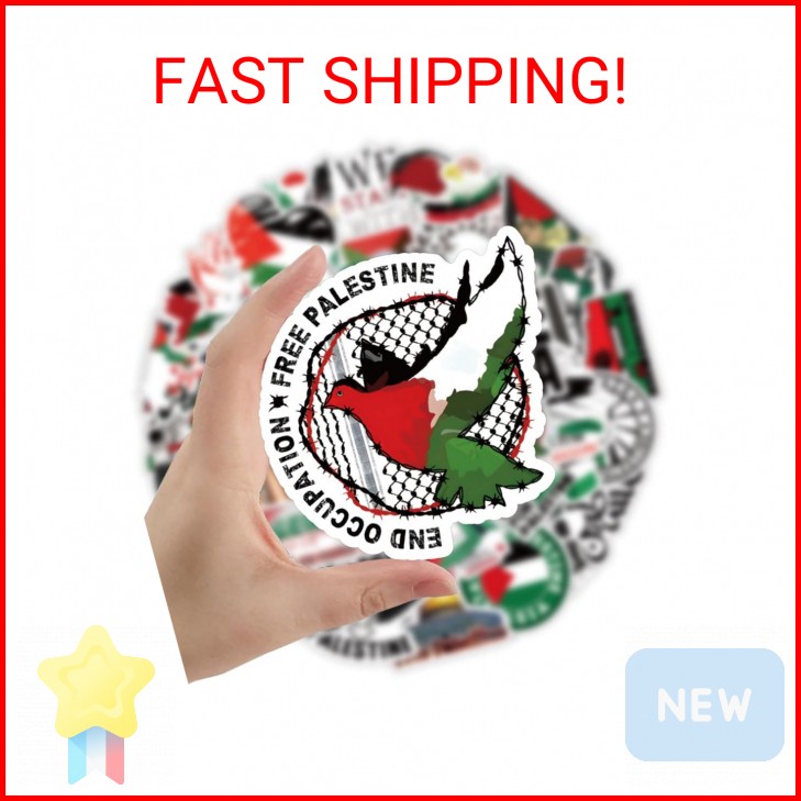 100pcs Free Palestine Stickers Freedom Vinyl Palestine Stickers for Water Bottle gallery