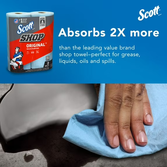SCOTT Professional Multi Purpose Shop Paper Towels 55 Sheets Roll 2 Rolls gallery