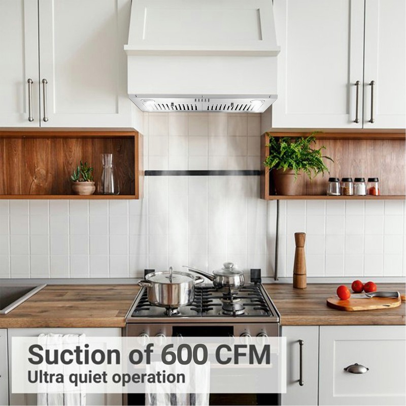 30in 800CFM Built-In/Insert Range Hood vent Ducted/Ductless Stainless Steel LED gallery