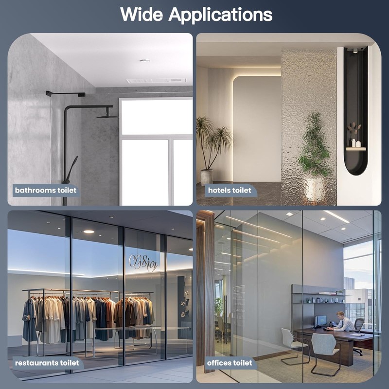 Shower Glass Bar, Both Sides Available, Frameless Bathroom Glass Clamp L Shap... gallery