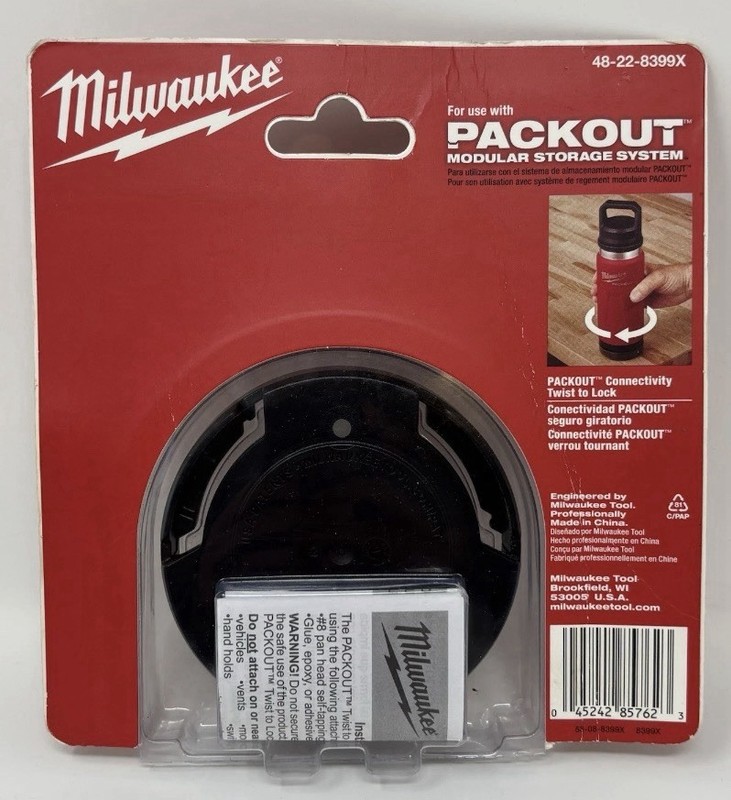 Milwaukee PACKOUT Twist Lock Mount 48-22-8399X Tumbler Base New Sealed gallery