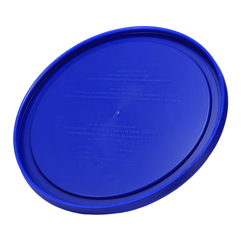 Pyrex 7402-PC 6/7 Cup Cadet Blue Round Plastic Storage Lid Cover for Glass Bowl gallery