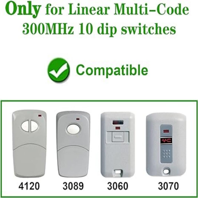 2PCS Garage & Gate Door Remote Control Opener Transmitter 10 digit EZ Code M300 gallery