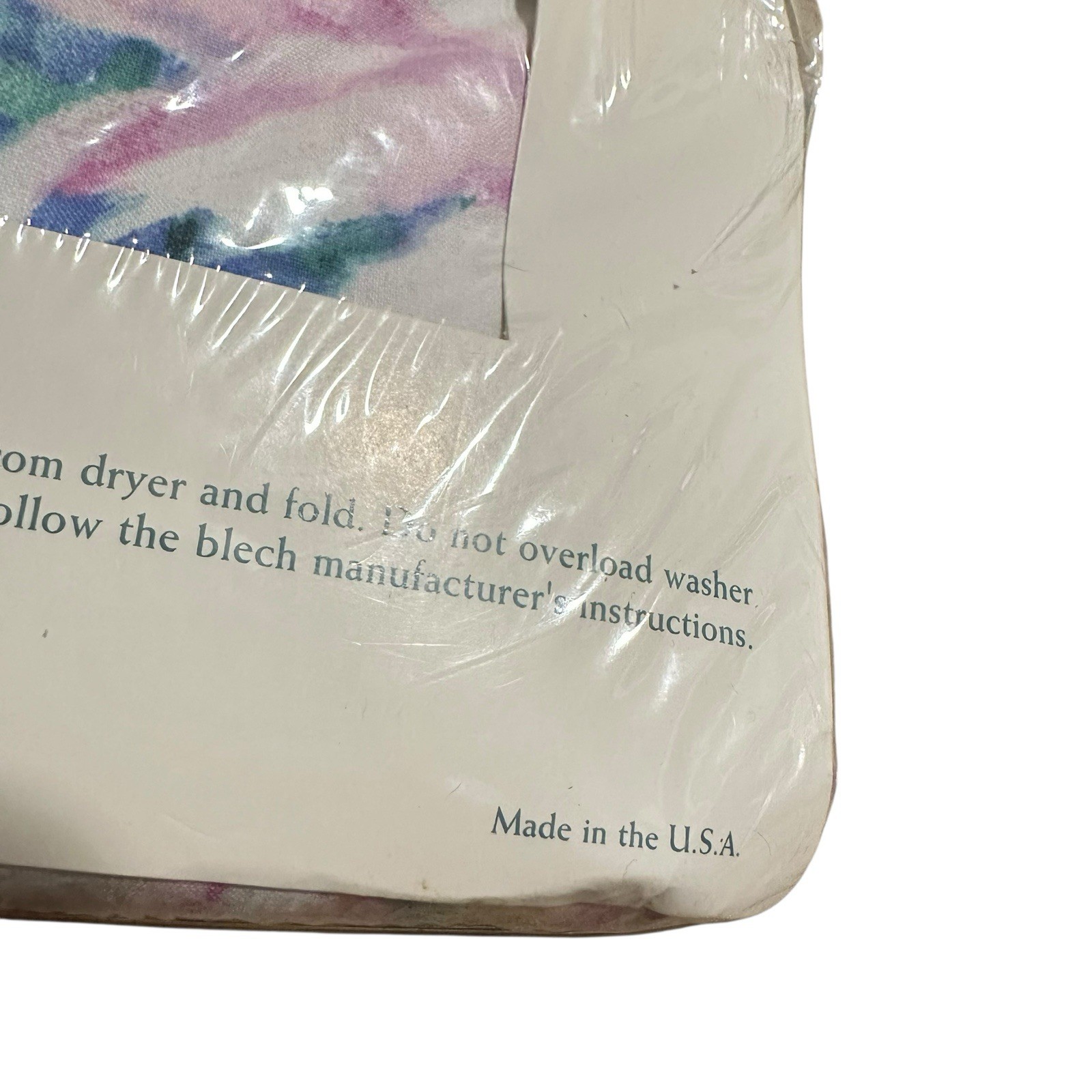 Wamsutta Hydrangea Multi Color Floral No Iron Percale Queen Flat Sheet USA NEW gallery