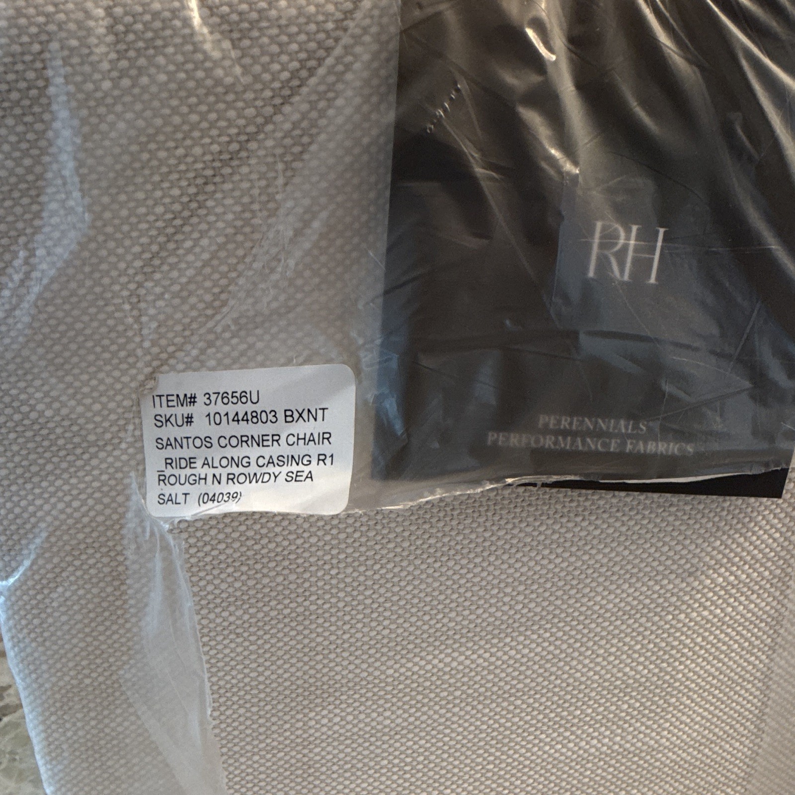 RH Perennials Performance Santos Modular Corner Chair Slipcover Beige/ sea salt gallery