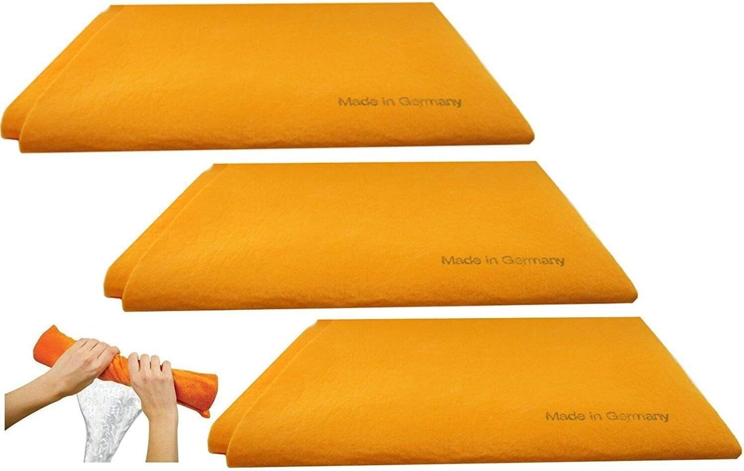 Original German Shammy Towels Super Absorbent Cloth 27 x 20 3,6,10,15 or 20 PK gallery