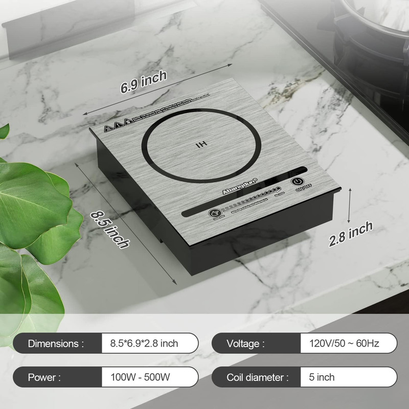 Mini Induction Cooktop, Portable Induction Cooktop 500W for Moka Pot & Small Coo gallery