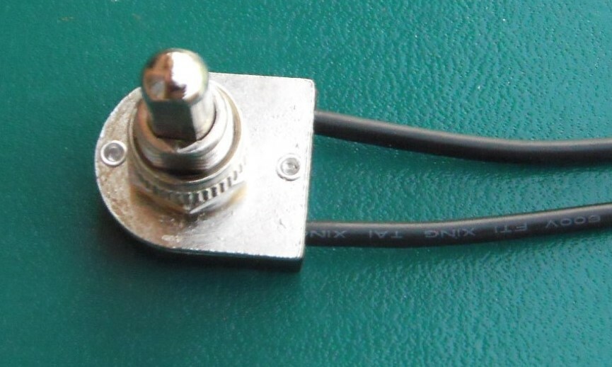 Push Button Lamp switch on/ off switch, 3/8 shaft, nickel gallery