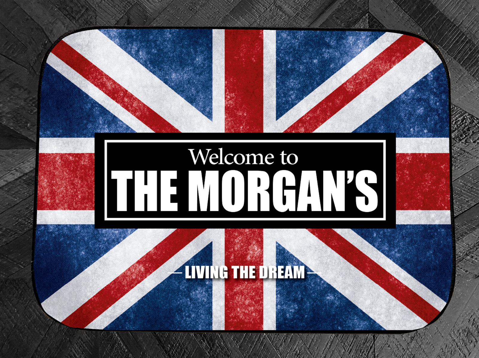 Personalised Motorhome mat - Union Jack Campervan - Caravan door mat SC104 gallery