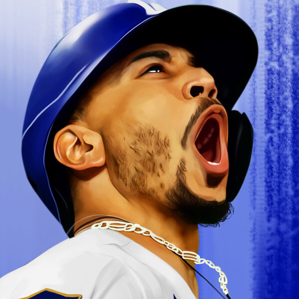 Los Angeles Dodgers MOOKIE BETTS Poster Photo Painting Artwork on CANVAS Art gallery