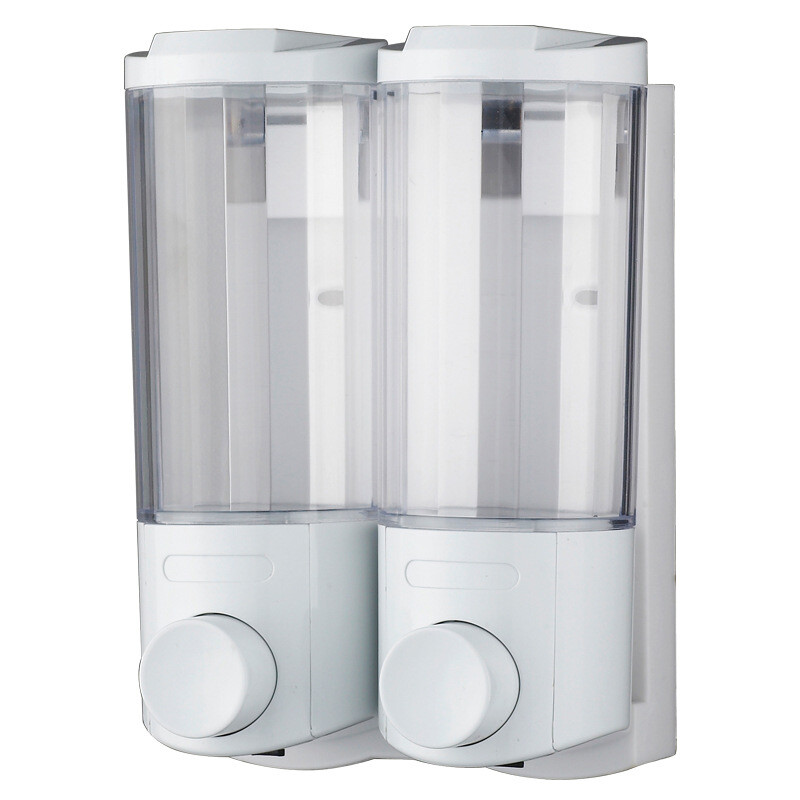 Soap Dispenser Bathroom Wall Mount Shower Shampoo Lotion Container Holder System gallery