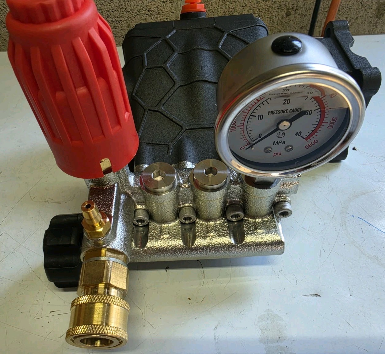 Pressure Washer Pump 3/4" Shaft Horizontal Triplex Plunger 3300 PSI 2.5GPM gallery