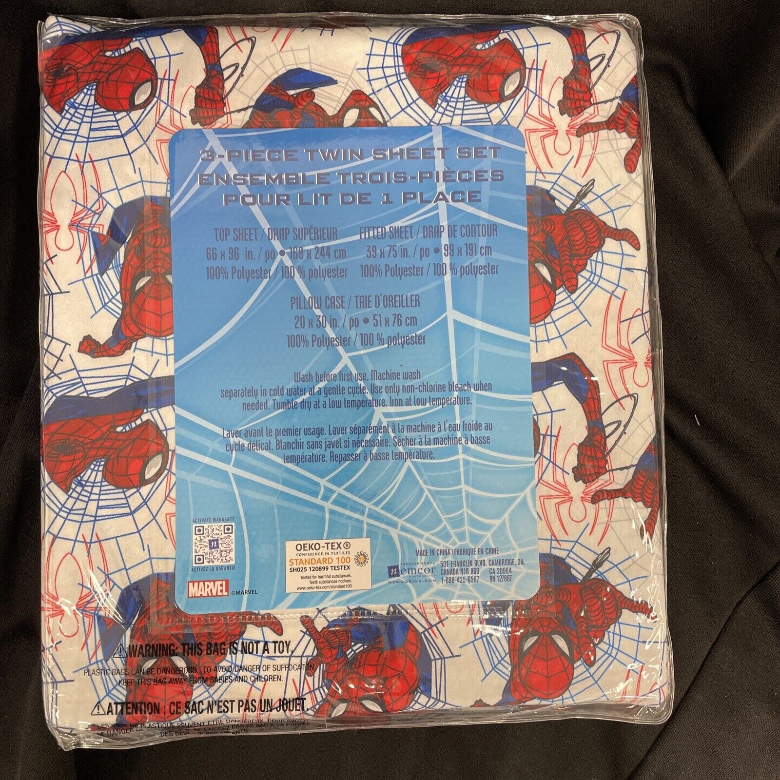 Spider-Man In Web 3 Piece Twin Sheet Set Fitted Sheet,Top Sheet & Pillow Case gallery