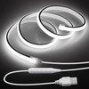 5V USB COB LED Light Strip with Dimmer 3.3FT Daylight White LED Rope Lights gallery