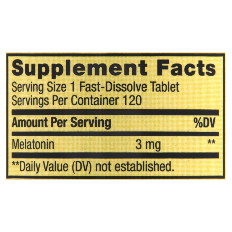 Spring Valley Fast-Dissolve Melatonin Dietary Supplement, 3 Mg, 120 Count gallery