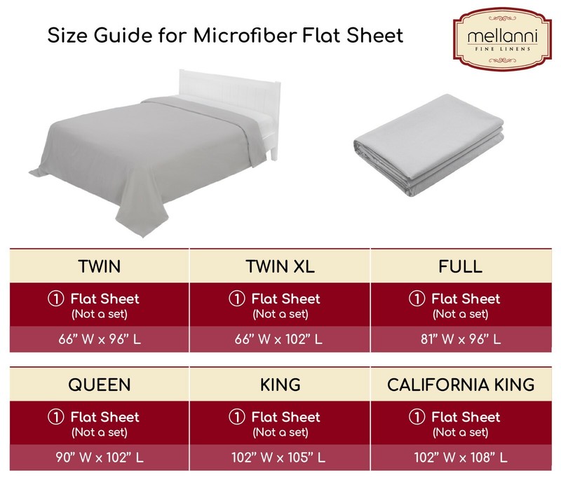 Mellanni 1 FLAT SHEET ONLY Iconic Collection Microfiber Single Top Sheet gallery