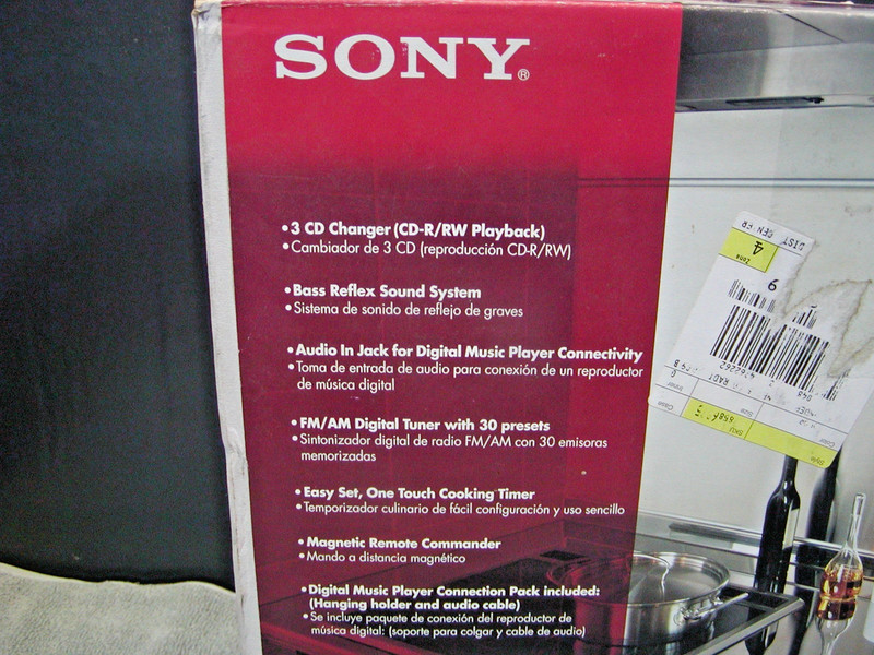 SONY ICF-CDK70 FM/AM 3 CD KITCHEN CLOCK RADIO NEW gallery