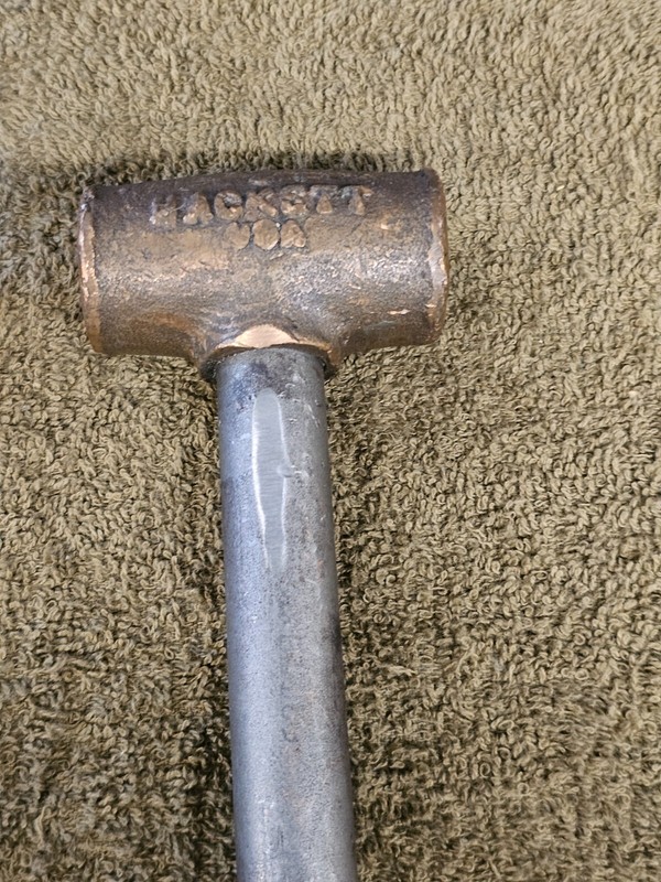 2 Hackett Red Brass Hammer Mallet Double Face 1.5 3 Lbs Non Sparking Body Metal gallery