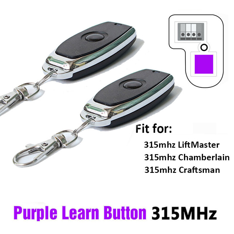 For Chamberlain Key Chain Remote Garage Door Opener Purple Learn Button 315Mhz gallery