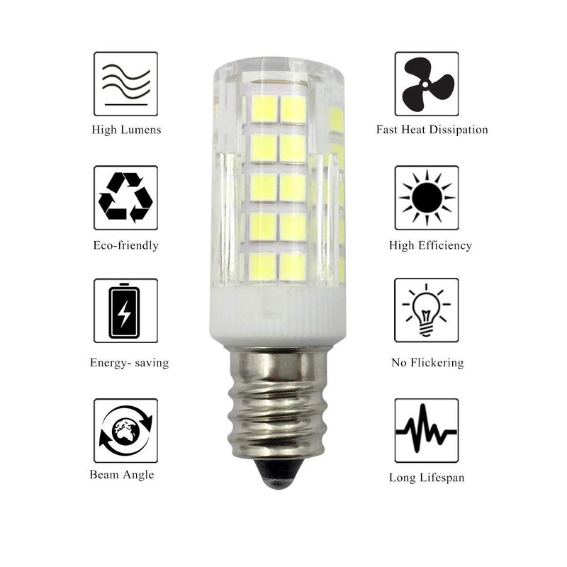 5pcs E12 Candelabra Base LED Light bulb C7 5W 110V 120V 64Led 2835SMD Lamp H gallery