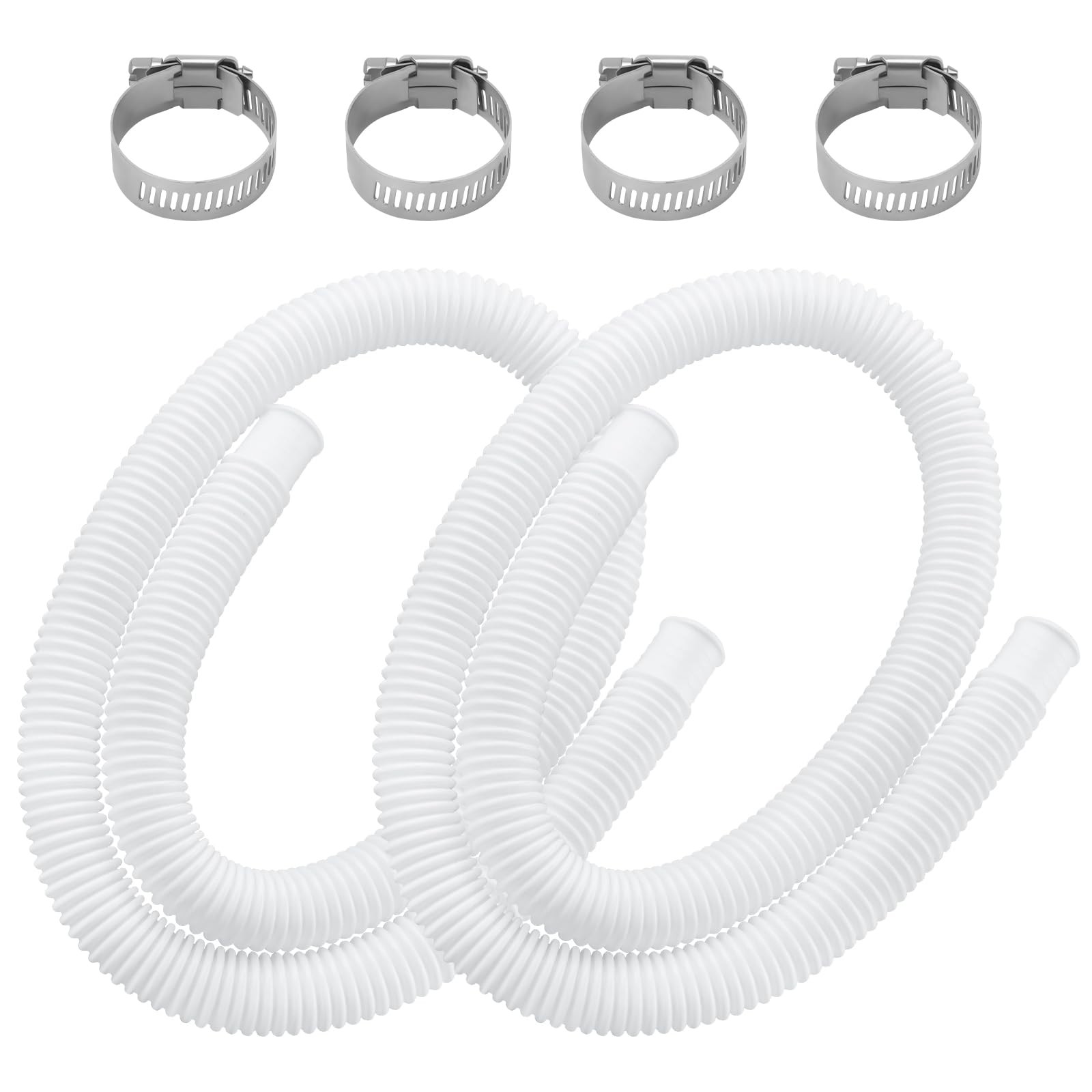 Beaquicy Pool Hoses for Above Ground Pools 1.25 inches x 59 inches, White gallery