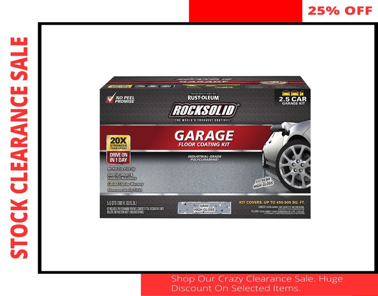 Rust Oleum 293513 RockSolid Polycuramine Garage Floor gallery