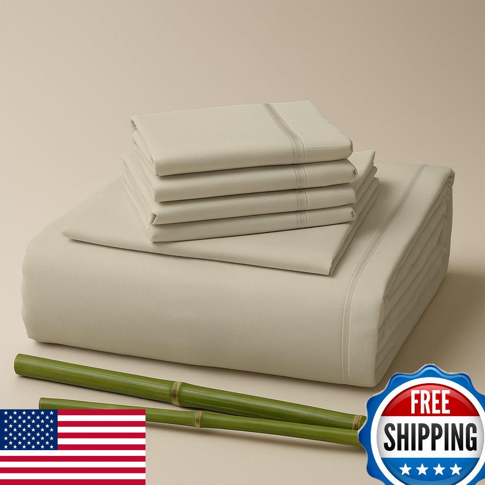 Sacred Thread Rayon Derived from Bamboo King Sheets 18" Deep Pocket Cooling