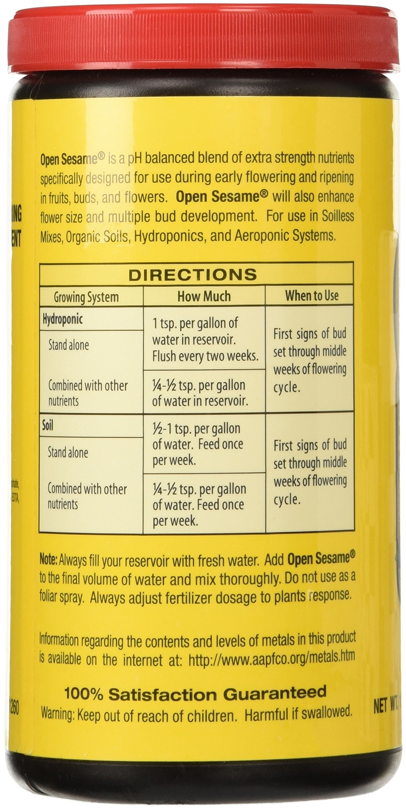 FoxFarm Open Sesame Soluble Fertilizer, 1 lb. Canister (5-45-19) gallery