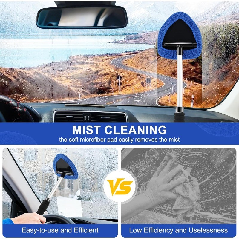 Windshield Cleaning Tool,Car Window Glass Wiper Cleaner,4/8XBrush Pad Extendable gallery