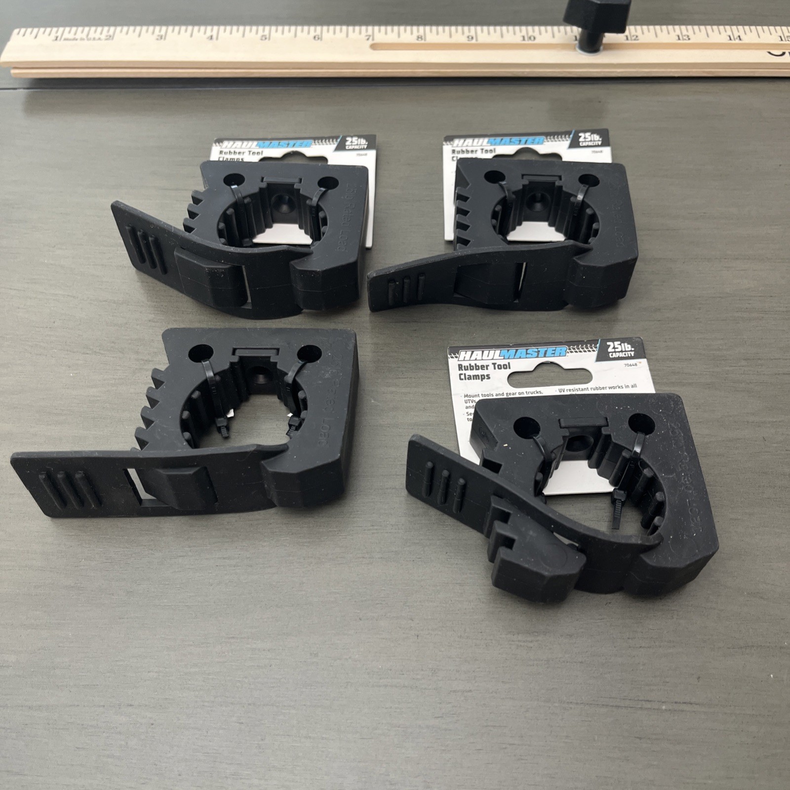 HAUL-MASTER™ Vehicle Mount Rubber Tool Clamp – Secure Tools Anywhere, 4-PACK gallery