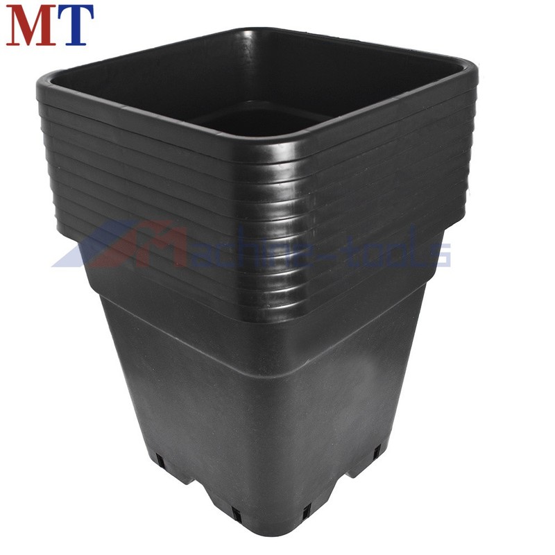 10 Pack 5 Gallon Square Black Injection Molded Nursery Pot Plant Flower Pots gallery